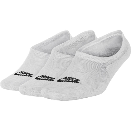 Womens Nike Sportswear Footie Socks (3 Pair) - WHITE