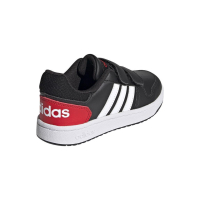 adidas Hoops 2.0 CMF C Sneaker - CBLACK/FTWWHT/VIVRED - Größe 35