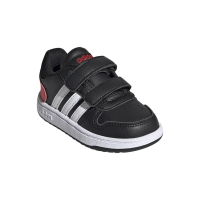 adidas Hoops 2.0 CMF I Sneaker Kinder - CBLACK/FTWWHT/VIVRED - Größe 23