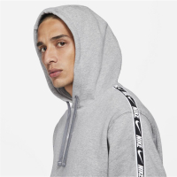 Nike Sportswear Mens Fleece Pullover Hoodie - DK GREY HEATHER/WHITE - Größe XL
