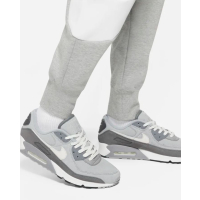 Nike Sportswear Swoosh Tech Fleece - DK GREY HEATHER/WHITE/WHITE - Größe XL
