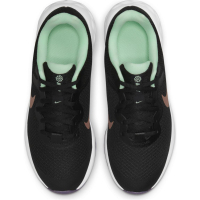 Nike Revolution VI Runningschuhe Kinder - BLACK/MTLC RED BRONZE-MINT FOAM - Größe 6.5Y