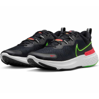 Nike React Miler 2 Runningschuhe Herren - BLACK/GREEN STRIKE-SIREN RED-WHITE - Größe 9.5