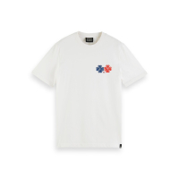 Scotch & Soda T-Shirt mit Grafik - Denim White - Größe XXL