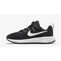 Nike Revolution 6 Sneaker Kinder - BLACK/WHITE-DK SMOKE GREY - Größe 1Y