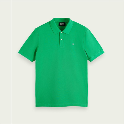 Scotch & Soda Classic Piqué-Poloshirt - Amazon Green - Größe XL